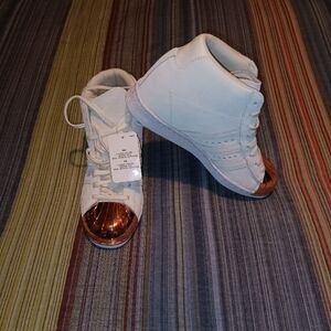 Adidas White and Orange Sneakers High-Top